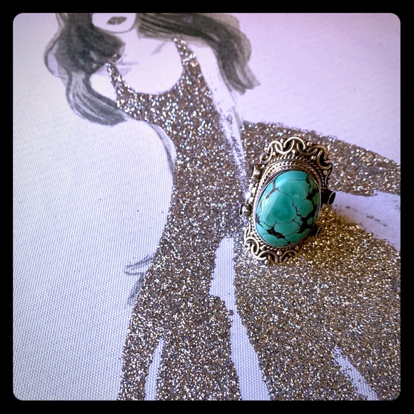 💍Custom genuine turquoise silver ring❤️ - Picture 4 of 8